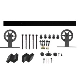 Schuifdeursysteem Wheel Top mat zwart