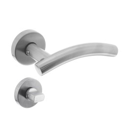 Deurkruk Gebogen rozet met toilet-/badkamersluiting