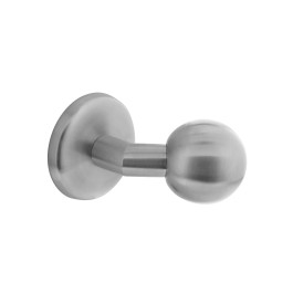 Voordeurknop bol/schuin rvs