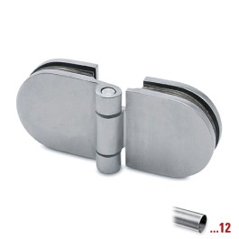 Glasdeurscharnier, glas/glas voor glasdikte 6 - 10 mm - Chroom design