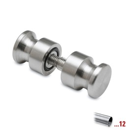 Glasdeurknop type C, dubbelzijdig voor glasdikte 8 - 12 mm - Chroom design