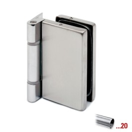 RVS glasdeurscharnier voor glasdikte 8 - 10 mm