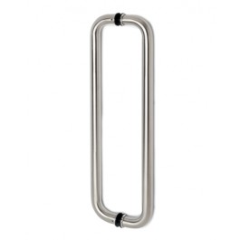 RVS deurgreep type B,  dubbelzijdig, Ø 25,4 mm, L 500 mm  voor glas / hout 8 - 40 mm