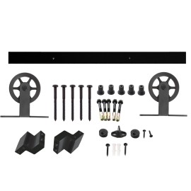 Schuifdeursysteem Wheel Top mat zwart