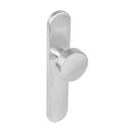 Knop schild profielcilindergat rvs 72 mm