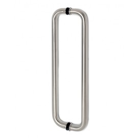 RVS deurgreep type B dubbelzijdig, Ø 25,4 mm, L 300 mm voor glas / hout 8 - 40 mm