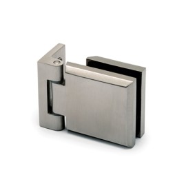 RVS glasdeurscharnier, glas/wand, voor glasdikte 6 - 10 mm