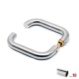 Deurklink set, Ø 20 mm - Chroom design