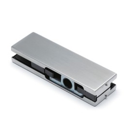 RVS bovenscharnierschoen, voor glasdikte 10 - 12 mm