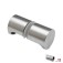 RVS glasdeurknop type D, dubbelzijdig voor glasdikte 8 - 12 mm